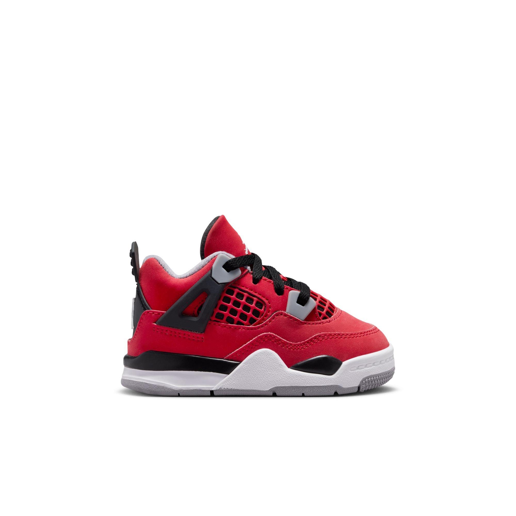Jordan 4 Retro "Toro Bravo" Toddler Kids' Shoe - FIRE RED/WHITE/BLACK/CEMENT GREY